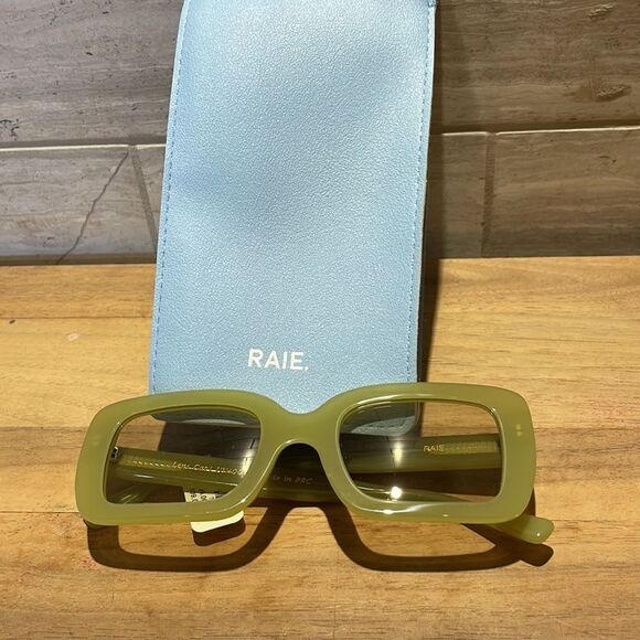 Anthropologie L Space Raie Eyewear Aries Sunglasses Green NWT - Picture 4 of 9